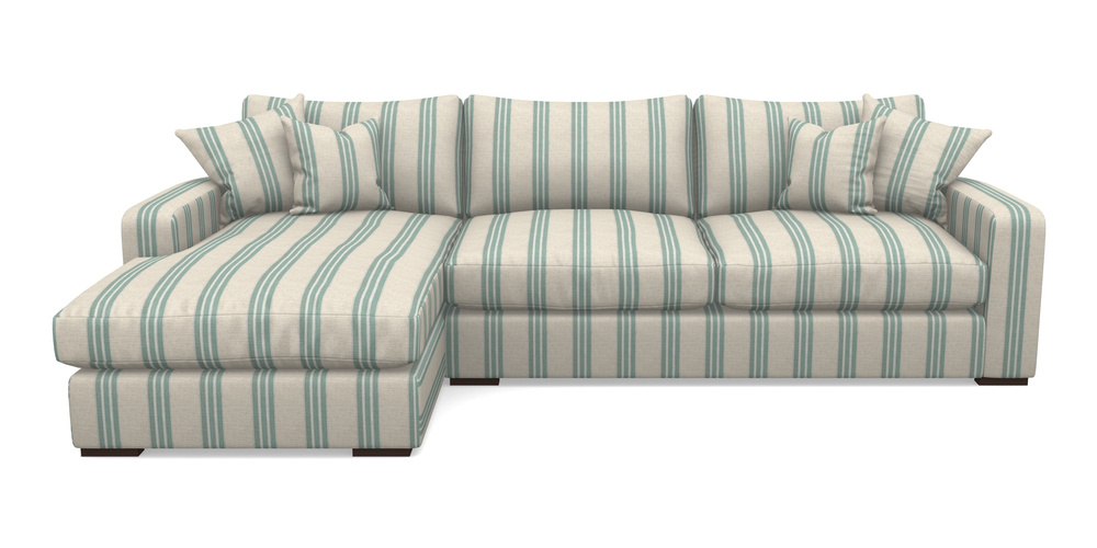 Product photograph of Stockbridge Chaise Lhf In Cloth 18 Stripes - Bengal - Basil from Sofas and Stuff Limited