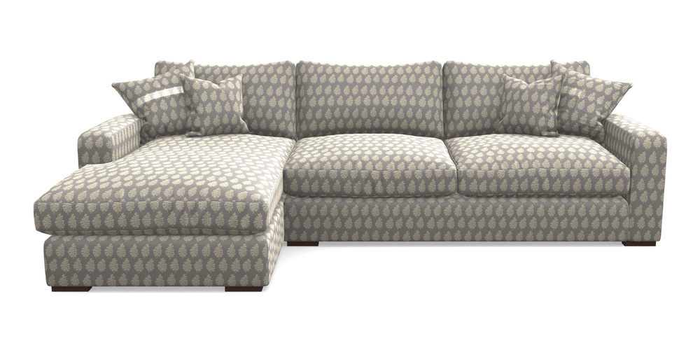 Product photograph of Stockbridge Chaise Lhf In Cloth 21 - Oak Leaf - Magnesium from Sofas and Stuff Limited