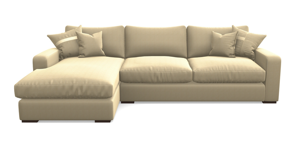 Product photograph of Stockbridge Chaise Lhf In Cloth 21 - Simple Stripe - Quince from Sofas and Stuff Limited