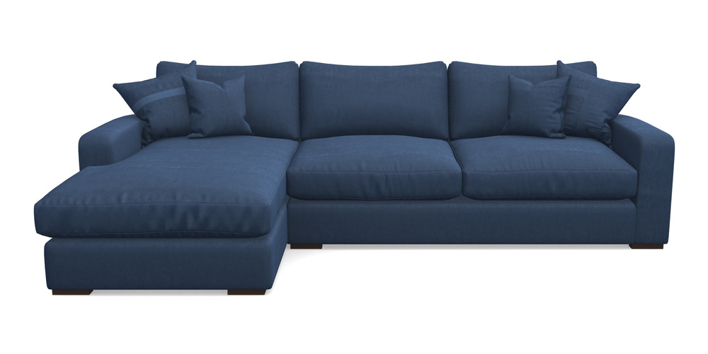 Product photograph of Stockbridge Chaise Lhf In Clever Tough And Eco Velvet - Agean from Sofas and Stuff Limited