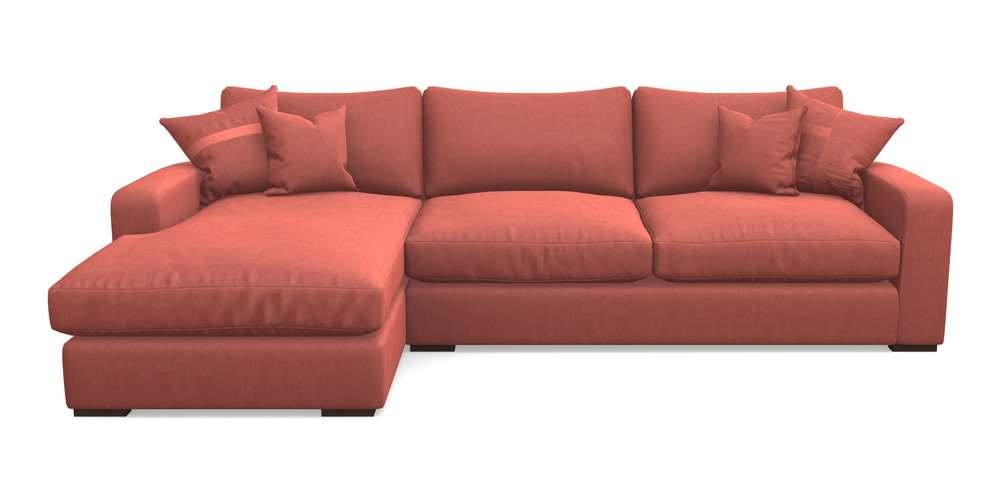 Product photograph of Stockbridge Chaise Lhf In Clever Tough And Eco Velvet - Damson from Sofas and Stuff Limited