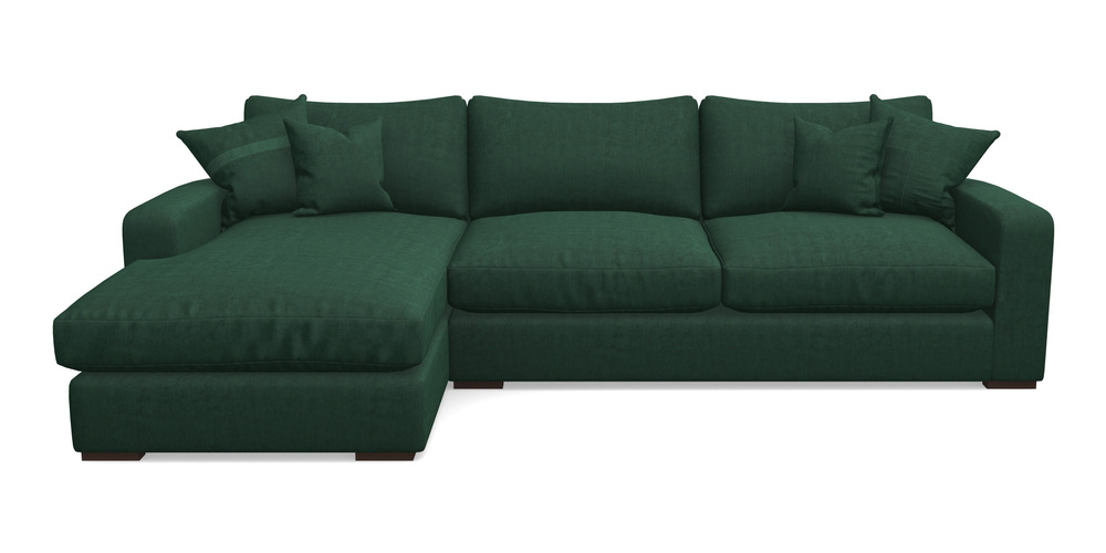 Product photograph of Stockbridge Chaise Lhf In Clever Tough And Eco Velvet - Pine from Sofas and Stuff Limited