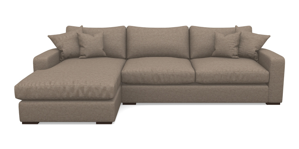 Product photograph of Stockbridge Chaise Lhf In Easy Clean Plain - Camel from Sofas and Stuff Limited