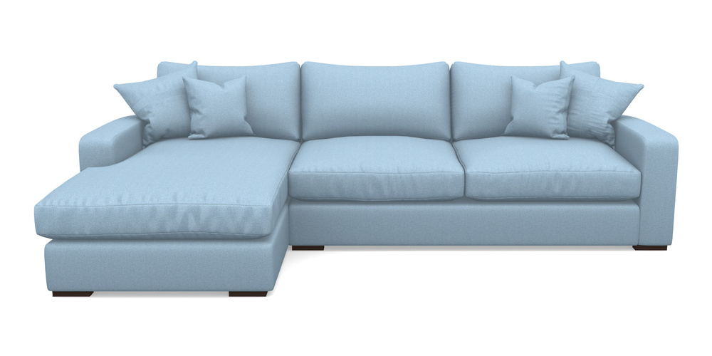 Product photograph of Stockbridge Chaise Lhf In Eco Washable Cotton - Sky from Sofas and Stuff Limited