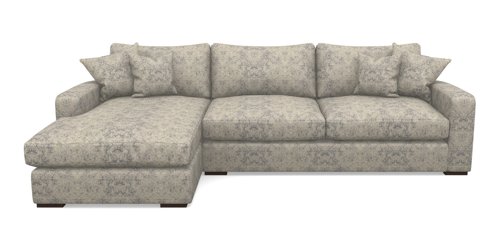 Product photograph of Stockbridge Chaise Lhf In Grace Linen - Sapphire from Sofas and Stuff Limited