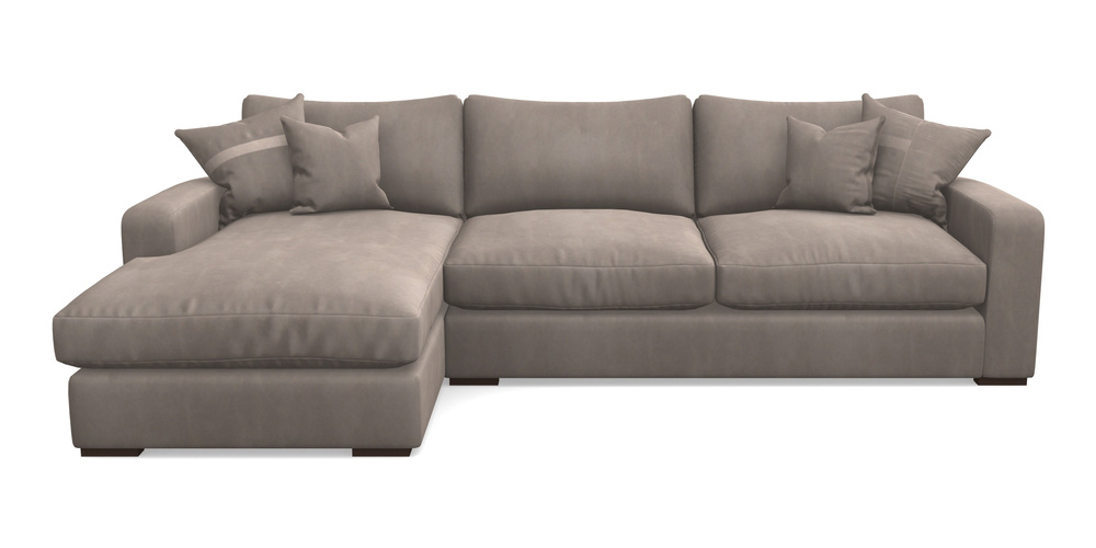 Product photograph of Stockbridge Chaise Lhf In House Clever Velvet - Cocoa from Sofas and Stuff Limited