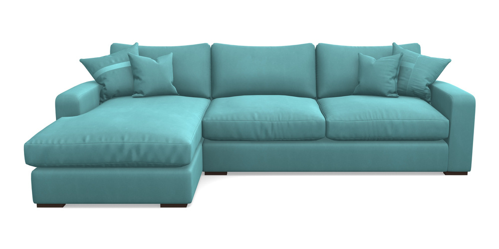 Product photograph of Stockbridge Chaise Lhf In House Clever Velvet - Duck Egg from Sofas and Stuff Limited