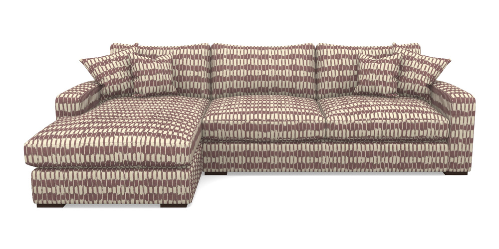 Product photograph of Stockbridge Chaise Lhf In V A Brompton Collection - Ikat - Cacao from Sofas and Stuff Limited