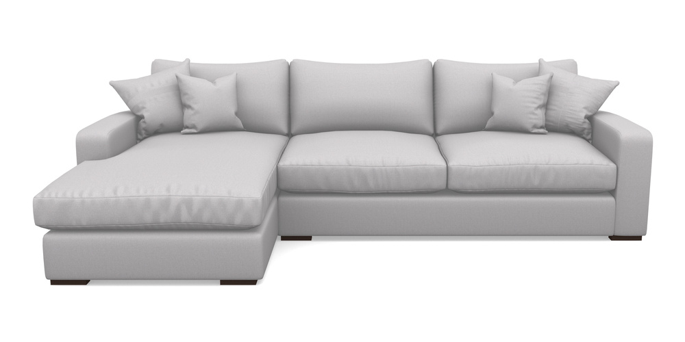 Product photograph of Stockbridge Chaise Lhf In Plain Linen Cotton - Seal from Sofas and Stuff Limited