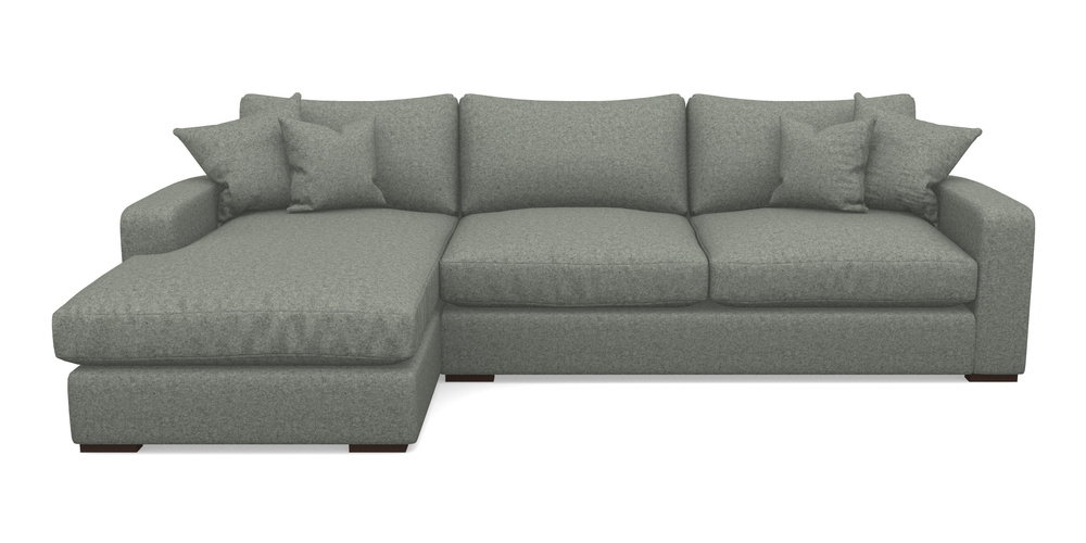 Product photograph of Stockbridge Chaise Lhf In Soft Wool - Wolf from Sofas and Stuff Limited