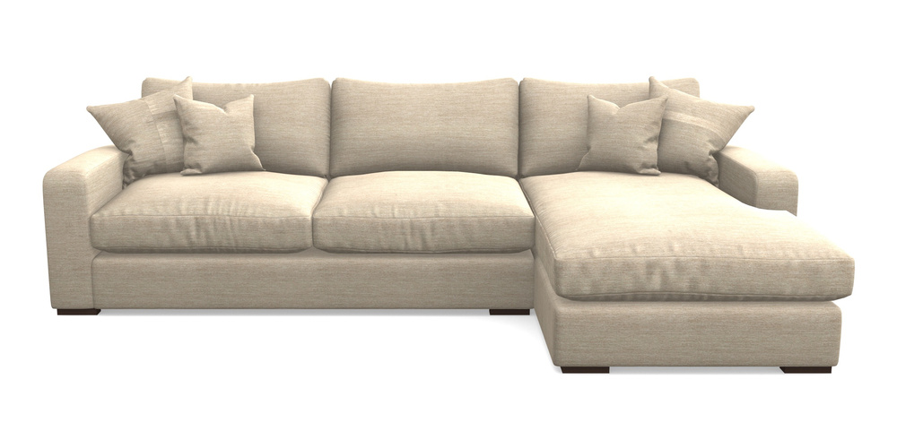 Product photograph of Stockbridge Chaise Lhf In Textured Velvet - Almond from Sofas and Stuff Limited