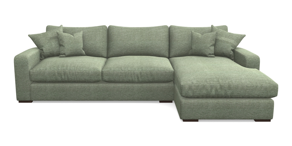 Product photograph of Stockbridge Chaise Lhf In Textured Velvet - Seagrass from Sofas and Stuff Limited