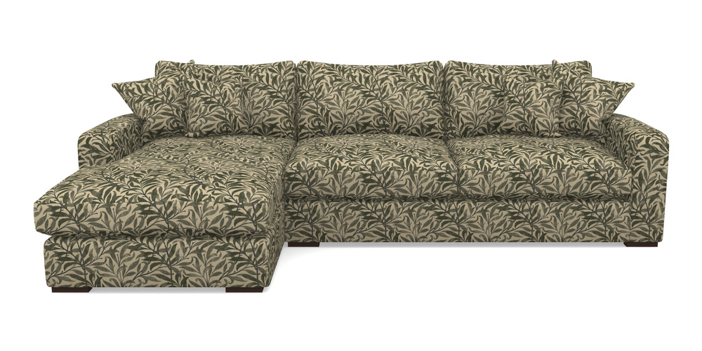 Product photograph of Stockbridge Chaise Lhf In V A Drawn From Nature - Willow Bough Large - Dark Green from Sofas and Stuff Limited