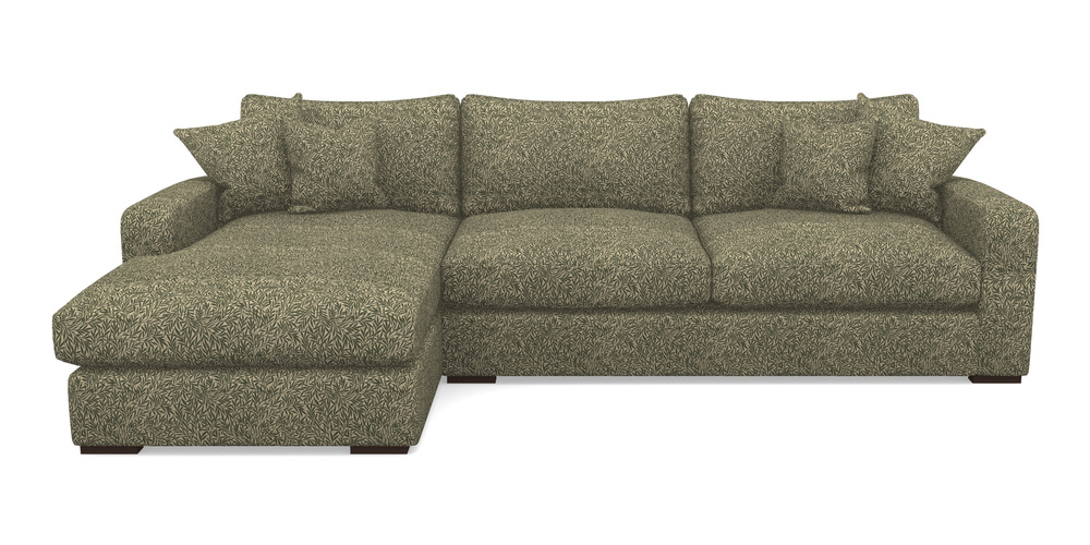 Product photograph of Stockbridge Chaise Lhf In V A Drawn From Nature Collection - Willow - Dark Green from Sofas and Stuff Limited