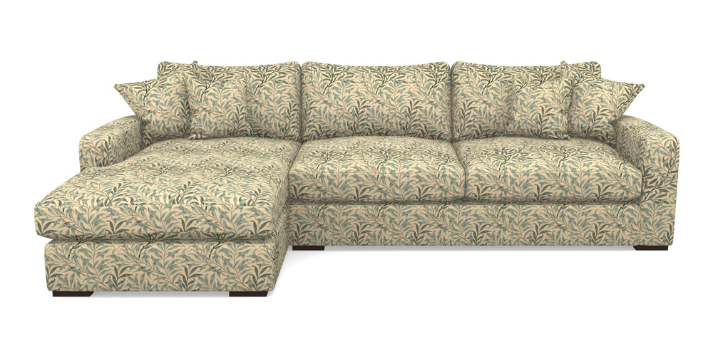 Product photograph of Stockbridge Chaise Lhf In William Morris Collection - Willow Boughs - Cream Pale Green from Sofas and Stuff Limited