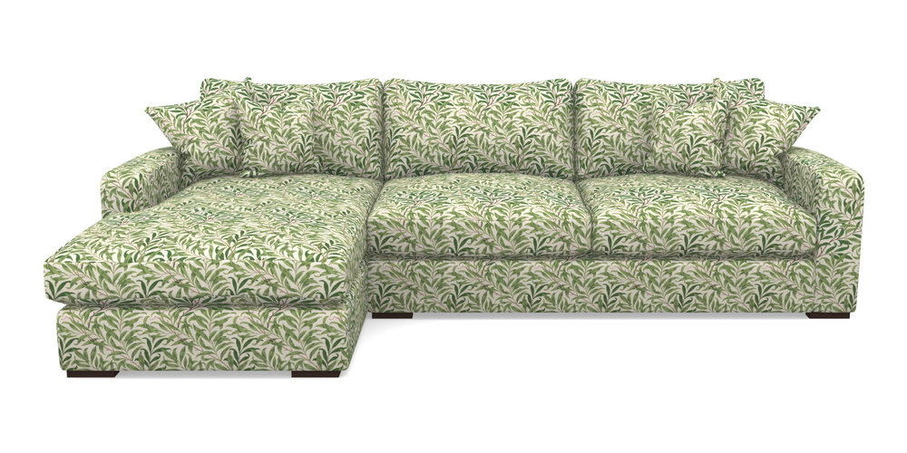 Product photograph of Stockbridge Chaise Lhf In William Morris Collection - Willow Boughs - Leaf Green from Sofas and Stuff Limited