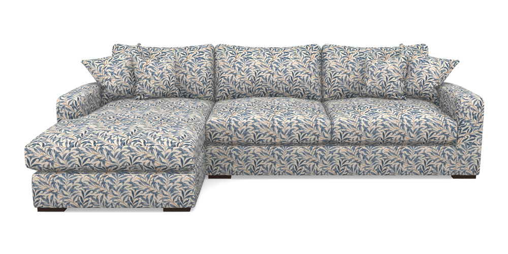 Product photograph of Stockbridge Chaise Lhf In William Morris Collection - Willow Boughs - Woad from Sofas and Stuff Limited