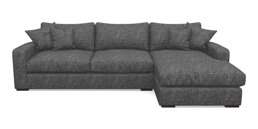 Product photograph of Stockbridge Chaise Rhf In Aqua Clean Hove - Charcoal from Sofas and Stuff Limited