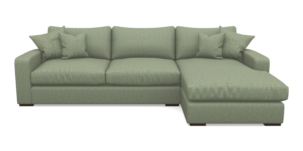 Product photograph of Stockbridge Chaise Rhf In Clever Cotton Mix - Forest from Sofas and Stuff Limited