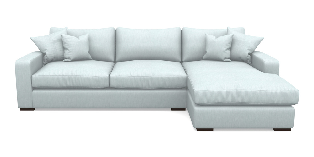 Product photograph of Stockbridge Chaise Rhf In Clever Cotton Mix - Mineral from Sofas and Stuff Limited