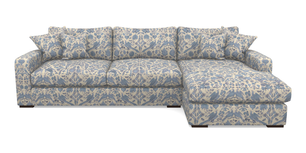 Product photograph of Stockbridge Chaise Rhf In V A Brompton Collection - Coromandel - Morning Blue from Sofas and Stuff Limited