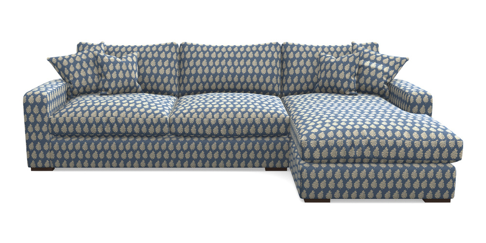 Product photograph of Stockbridge Chaise Rhf In Cloth 21 - Oak Leaf - Bilberry from Sofas and Stuff Limited