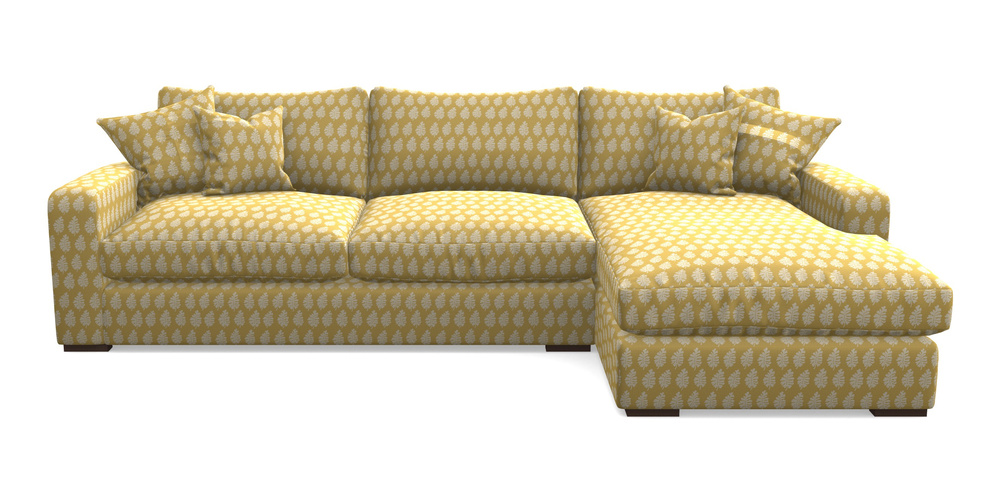 Product photograph of Stockbridge Chaise Rhf In Cloth 21 - Oak Leaf - Canary from Sofas and Stuff Limited