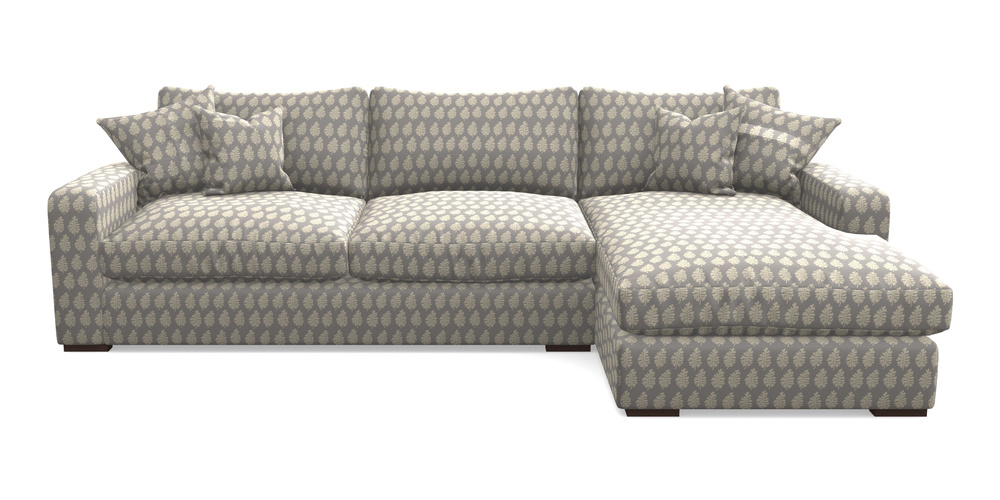 Product photograph of Stockbridge Chaise Rhf In Cloth 21 - Oak Leaf - Magnesium from Sofas and Stuff Limited