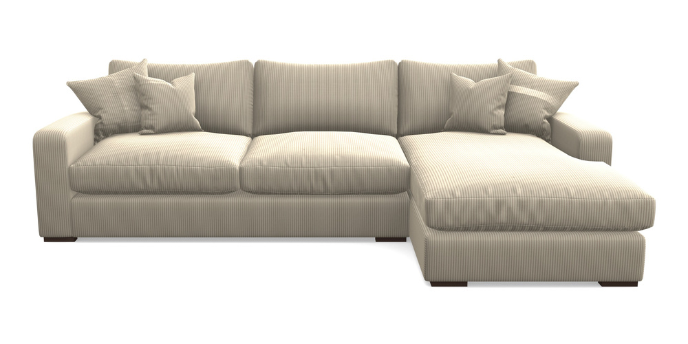 Product photograph of Stockbridge Chaise Rhf In Cloth 21 - Simple Stripe - Beech from Sofas and Stuff Limited