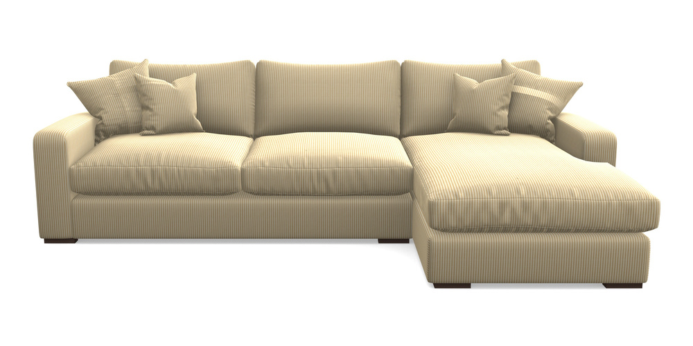 Product photograph of Stockbridge Chaise Rhf In Cloth 21 - Simple Stripe - Quince from Sofas and Stuff Limited