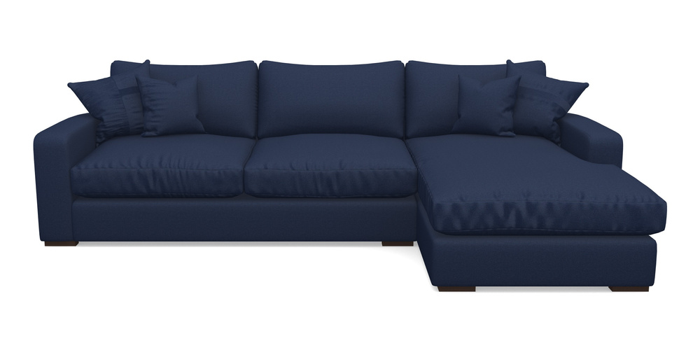 Product photograph of Stockbridge Chaise Rhf In Eco Washable Cotton - Admiral from Sofas and Stuff Limited