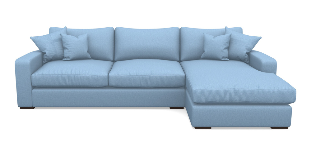 Product photograph of Stockbridge Chaise Rhf In Eco Washable Cotton - Cornflower from Sofas and Stuff Limited