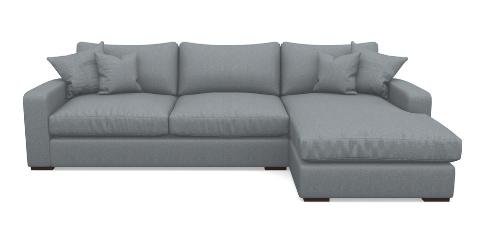 Product photograph of Stockbridge Chaise Rhf In Eco Washable Cotton - Pebble from Sofas and Stuff Limited