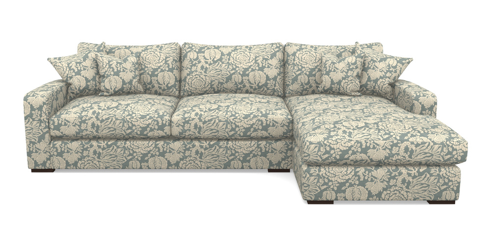 Product photograph of Stockbridge Chaise Rhf In V A Brompton Collection - Flowering Kale - Pebble from Sofas and Stuff Limited