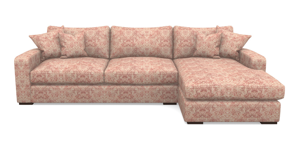 Product photograph of Stockbridge Chaise Rhf In Grace Linen - Brick from Sofas and Stuff Limited