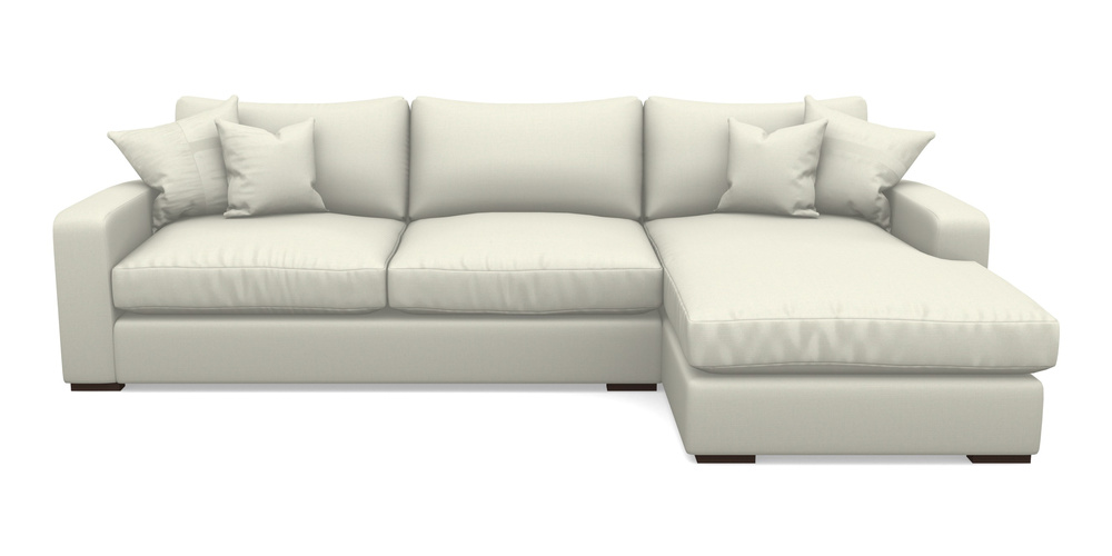 Product photograph of Stockbridge Chaise Rhf In Plain Linen Cotton - Meringue from Sofas and Stuff Limited