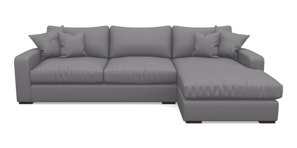 Product photograph of Stockbridge Chaise Rhf In Plain Linen Cotton - Thor from Sofas and Stuff Limited