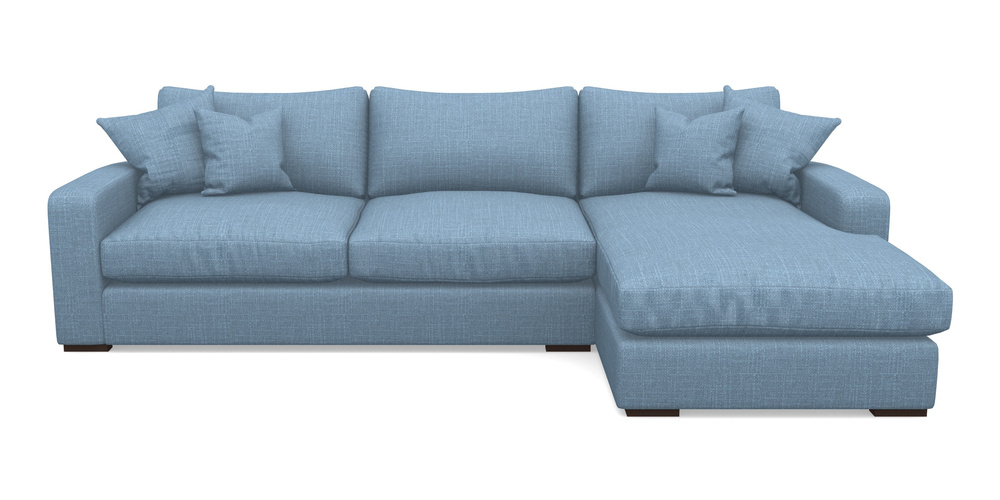 Product photograph of Stockbridge Chaise Rhf In Tough As Houses - Cornflower Blue from Sofas and Stuff Limited