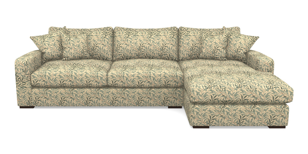 Product photograph of Stockbridge Chaise Rhf In William Morris Collection - Willow Boughs - Cream Pale Green from Sofas and Stuff Limited