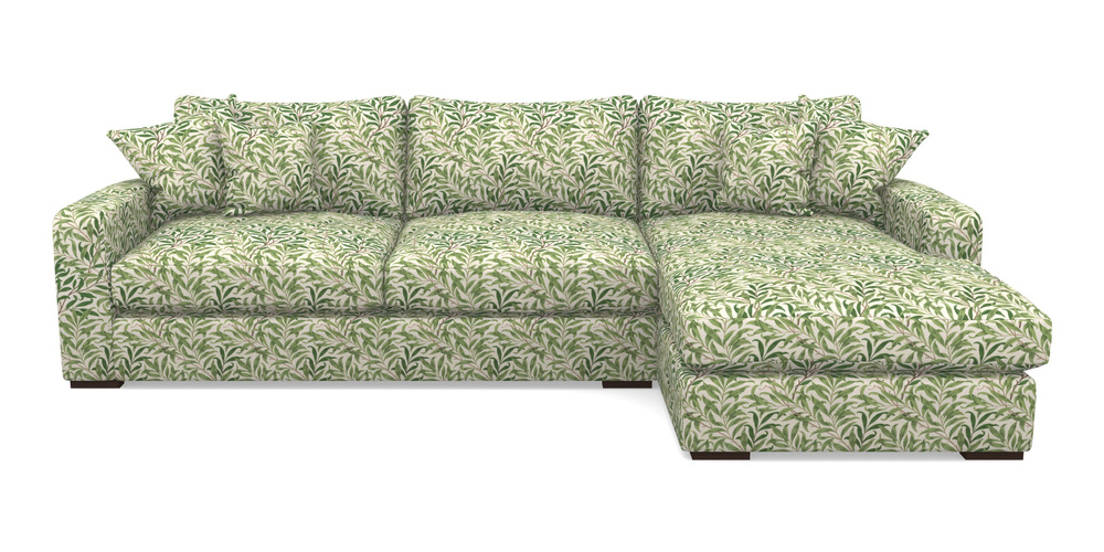 Product photograph of Stockbridge Chaise Rhf In William Morris Collection - Willow Boughs - Leaf Green from Sofas and Stuff Limited