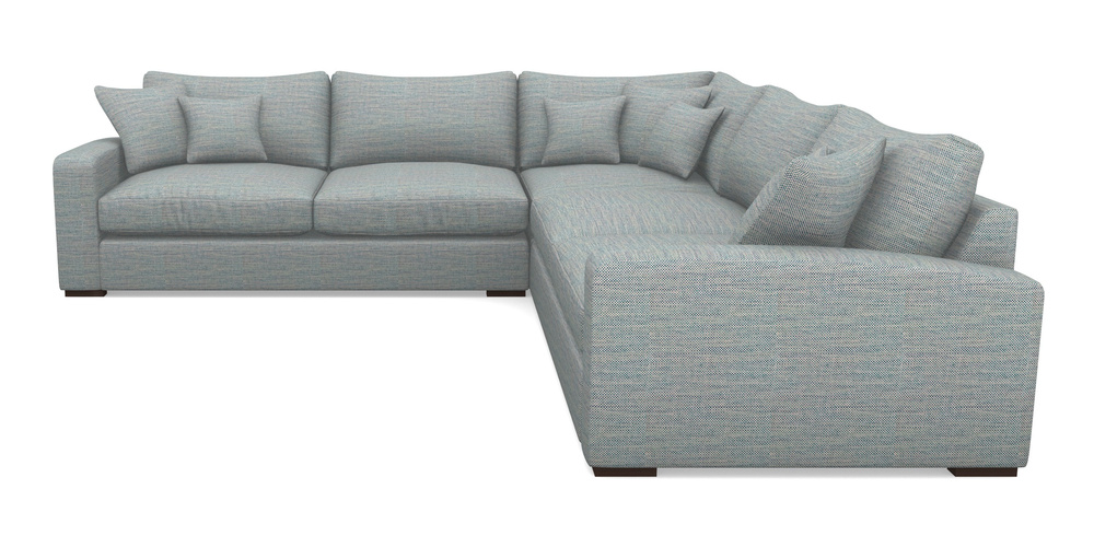 Product photograph of Stockbridge Small Corner Unit Rhf And Lhf In Basket Weave - Blue from Sofas and Stuff Limited
