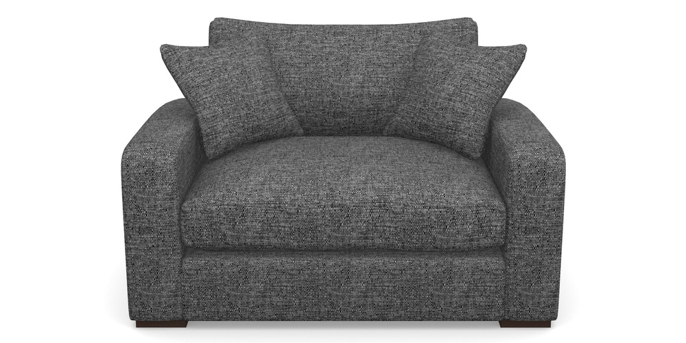 Product photograph of Stockbridge Snuggler In Aqua Clean Hove - Charcoal from Sofas and Stuff Limited