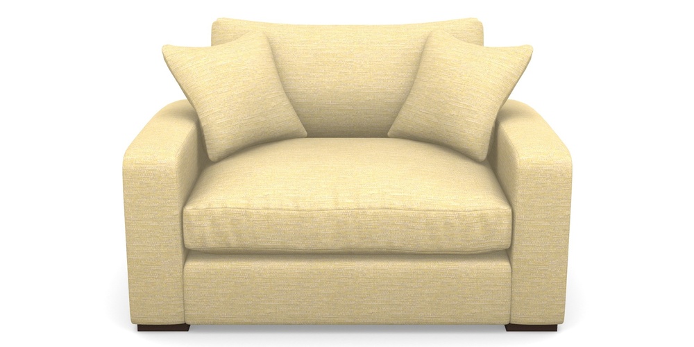 Product photograph of Stockbridge Snuggler In Aqua Clean Hove - Lemon from Sofas and Stuff Limited