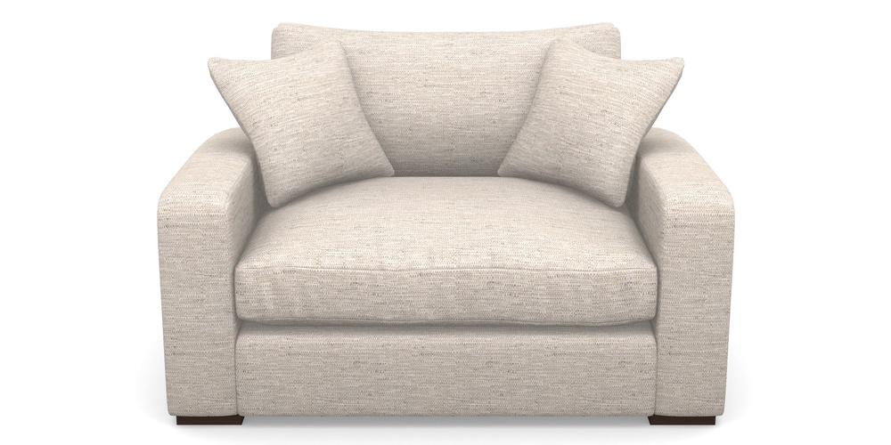 Product photograph of Stockbridge Snuggler In Aqua Clean Hove - Oatmeal from Sofas and Stuff Limited