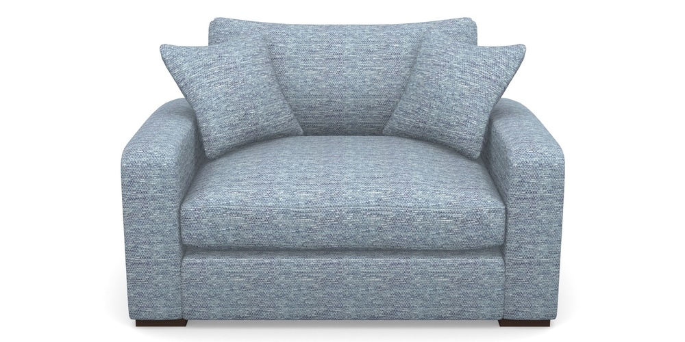 Product photograph of Stockbridge Snuggler In Aqua Clean Oban - Denim from Sofas and Stuff Limited