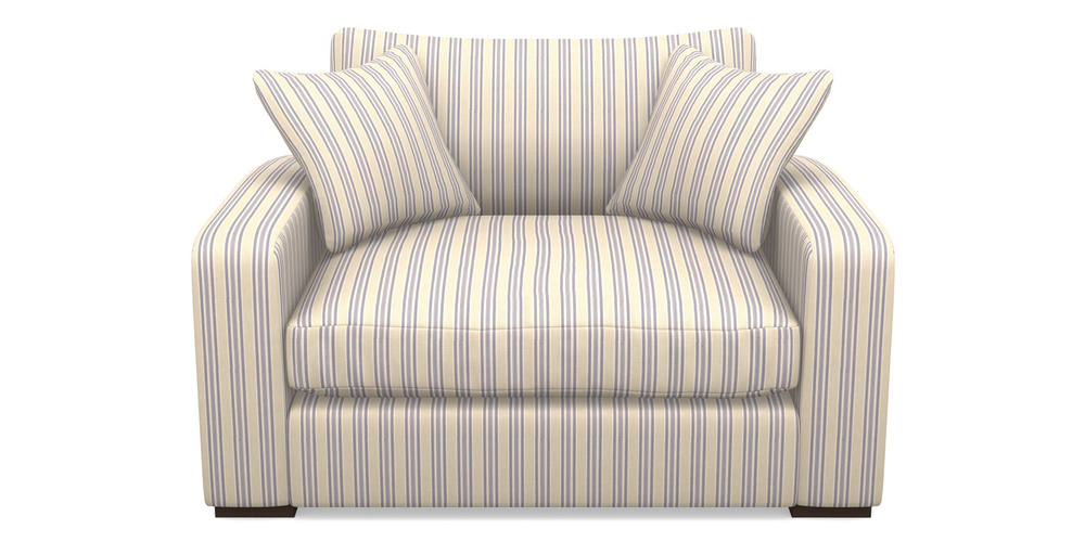 Product photograph of Stockbridge Snuggler In Cloth 22 - Racing Stripes Ayr - Blueberry from Sofas and Stuff Limited