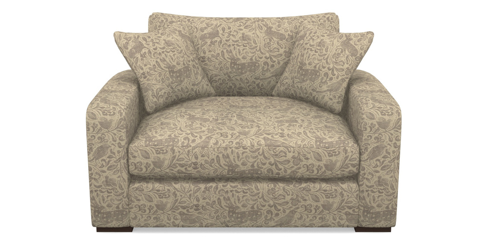 Product photograph of Stockbridge Snuggler In V A Drawn From Nature - Bird And Rabbit - Grey from Sofas and Stuff Limited