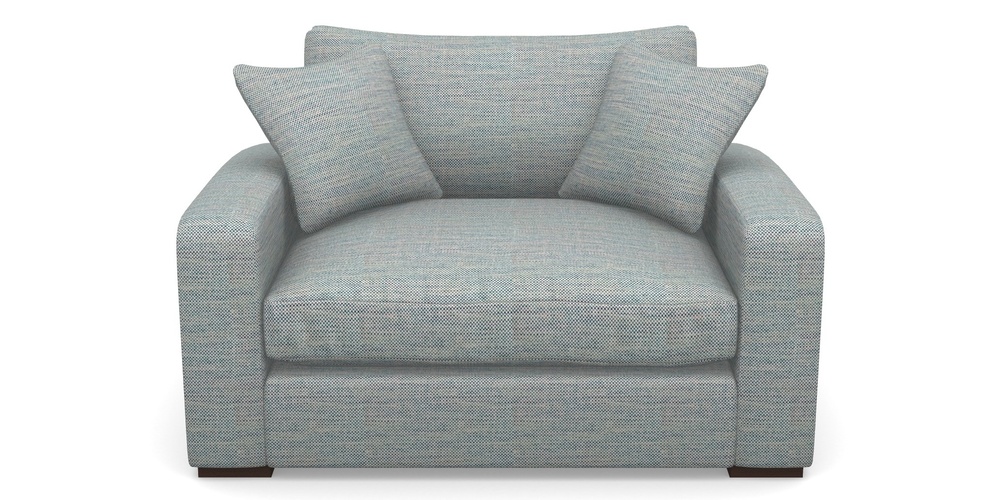Product photograph of Stockbridge Snuggler In Basket Weave - Blue from Sofas and Stuff Limited