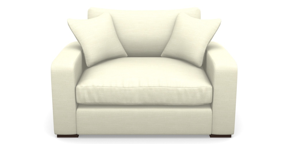 Product photograph of Stockbridge Snuggler In Basket Weave - Cream from Sofas and Stuff Limited