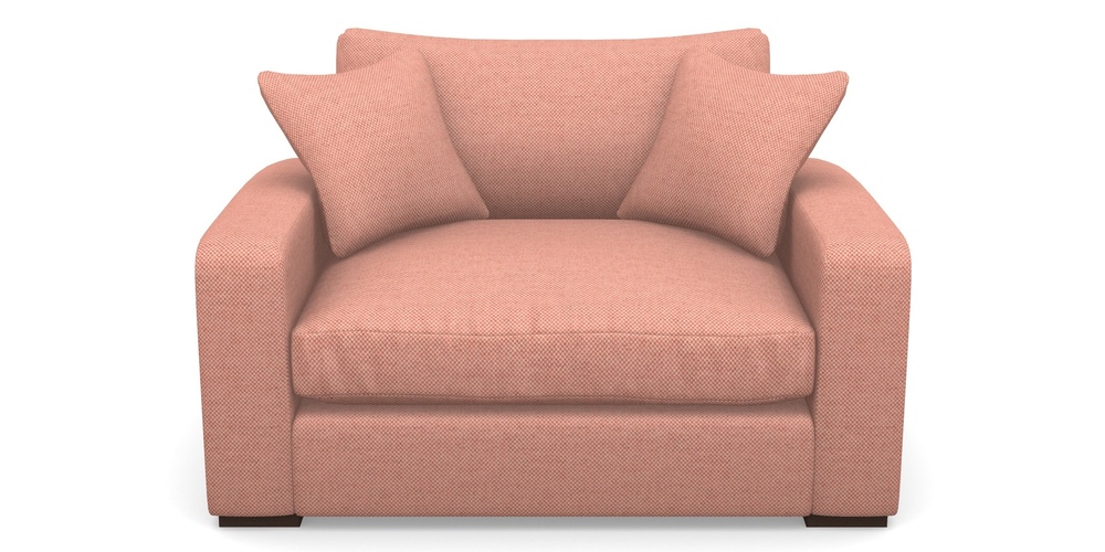 Product photograph of Stockbridge Snuggler In Basket Weave - Peony from Sofas and Stuff Limited